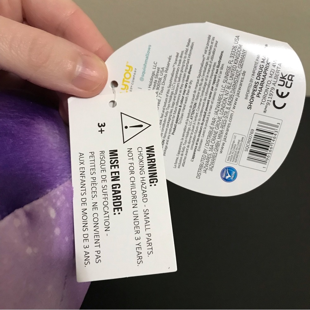 NWT Squishmallow Easton the Anglerfish - Soft Purple Stuffie - Picture 7 of 10